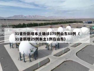 31省份新增本土确诊175例山东88例（31省新增25例本土1例在山东）